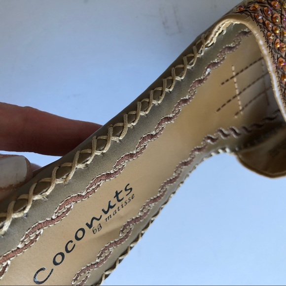 Coconut Matisse Halle embroidered beaded slides 9 - Picture 7 of 10